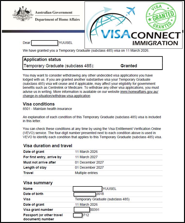 Visa Grant